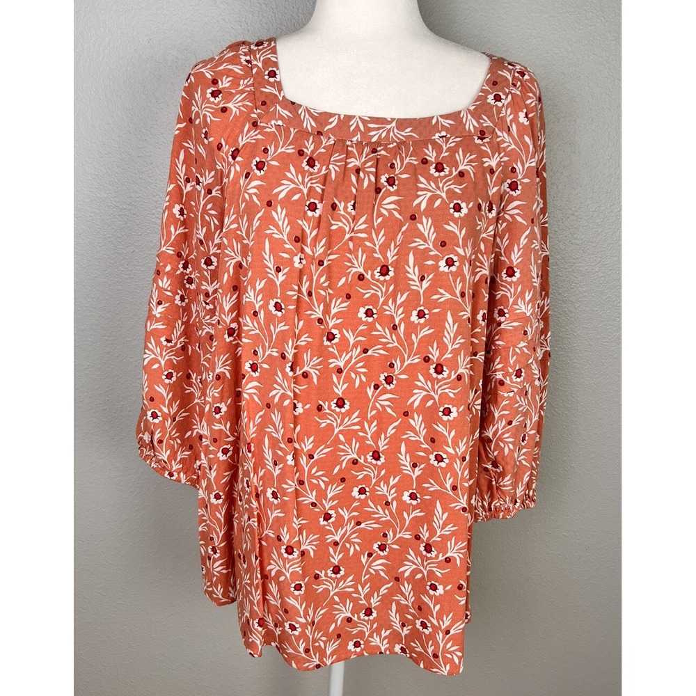 Ingrid & Isabel Maternity Woven Maternity Blouse Pink Floral XXL NWOT